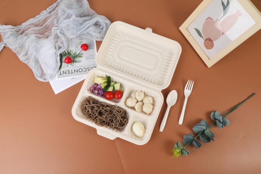 disposable food containers with compartments